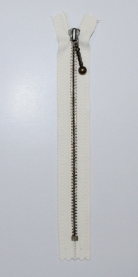 Lynlås antik messing 28 cm-0841 ECRU